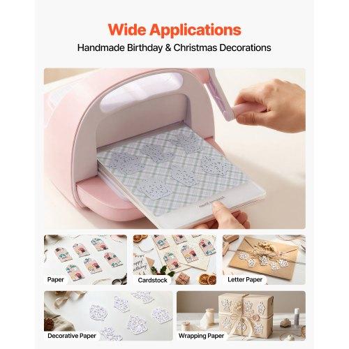 VEVOR Cutting Dies, 10 Pieces Metal Die Cuts, Compatible with VEVOR Die Cutting and Embossing Machine, Letters, Numbers, Tree Patterns