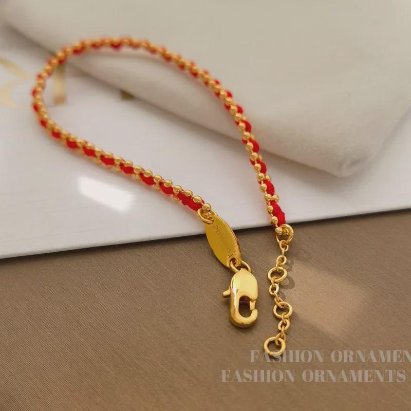 Модный высококачественный ретро-браслет из красной веревки - элегантные модные украшения для подруг