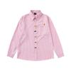 Japanese Vintage Plaid Shirt Small Paw Embroidery Loose Fit Long Sleeve Couples Men Women