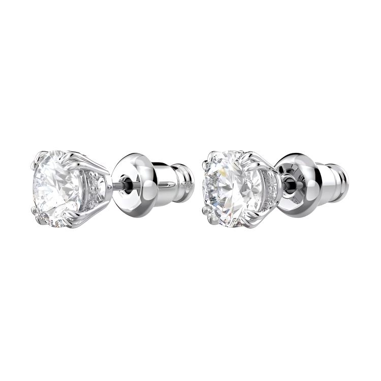 Swarovski Constella Round Cut Fashion Rhodium Plated Cubic Zirconia Stud Earrings Women earrings 5636712