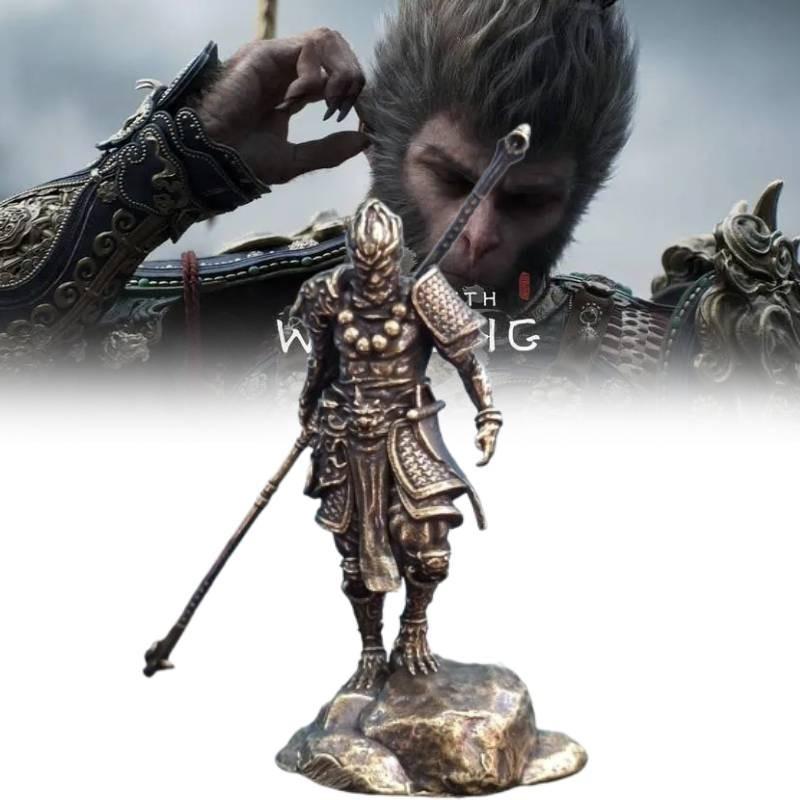 Elegant Metal Wukong Figurine For Artistic Home And Office Desk Decoration