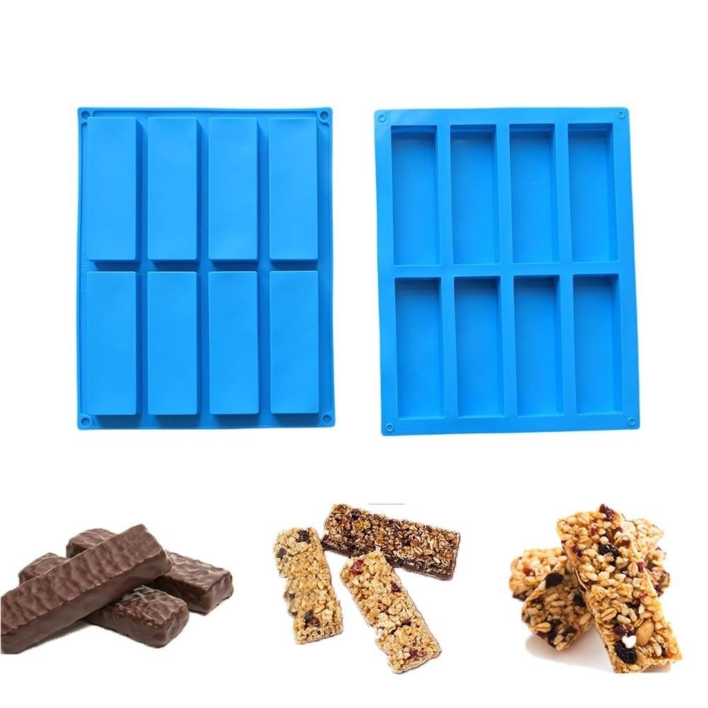 Rectangle Silicone Candy Mold DIY Silicone Ice Cube Tray Granola Bar Pan for Baking Energy Bars