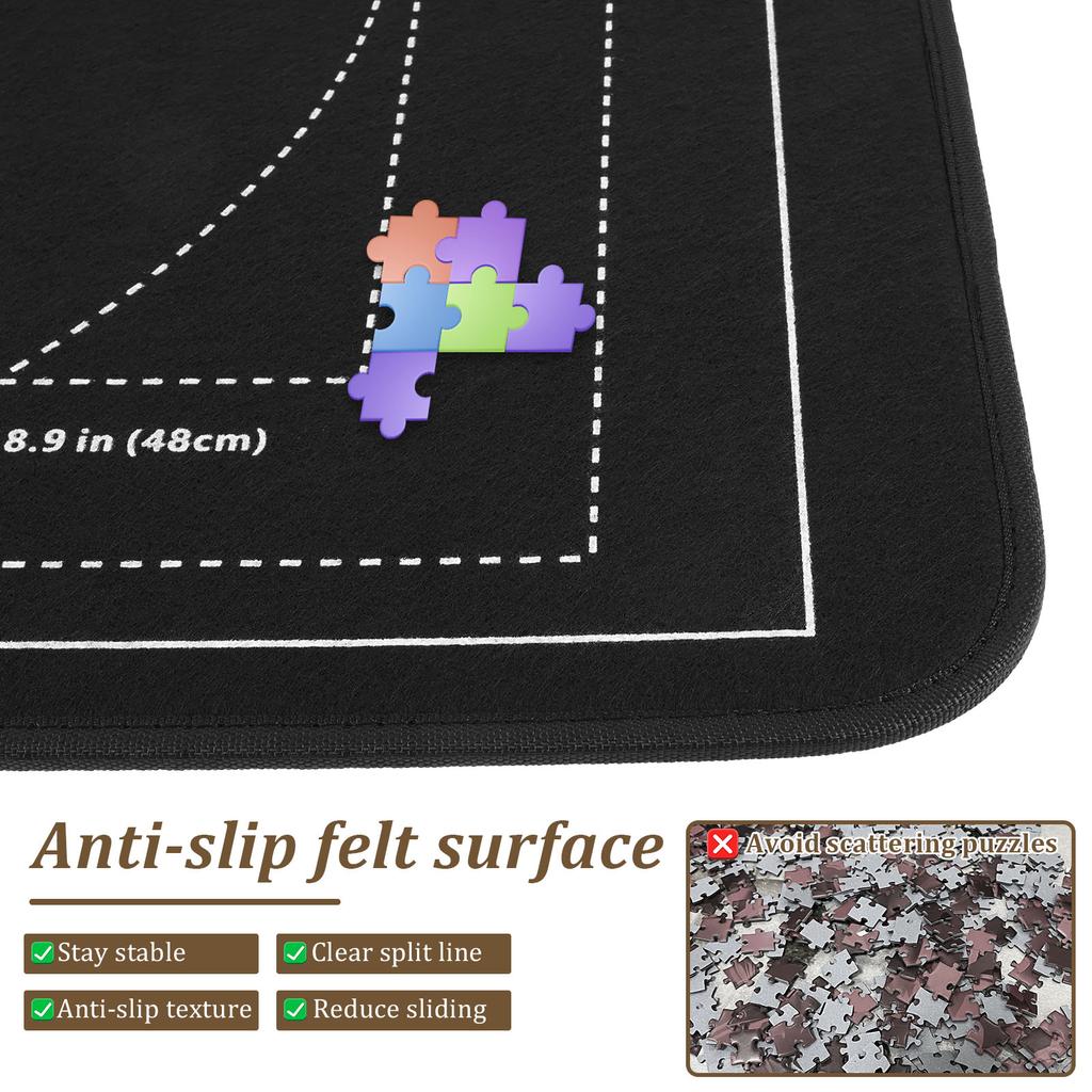 Foldable Puzzle Blanket Easy To Store Versatile Jigsaw Board Design with Dust Cover for Your Kid Home Decoration