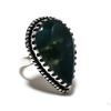 Moss Agate Gemstone Handmade 925 Sterling Silver Jewelry Ring Size 7.5 O2s79