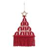 Aesthetic Christmas Tree Macrame Tapestry Tassel Cotton Rope Tapestry  Dorm Room