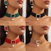Luxury Multilayer Geometric Crystal Choker & Colorful Earrings Set