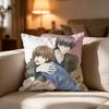 Чехол для подушки с принтом аниме W-world's First Love, чехол для подушки, мягкий, моющийся, для дивана, кровати, путешествий, офиса