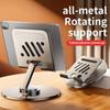 360 Tablet Desk Mobile Phone Holder Stand Foldable Bracket Adjustable Alloy Aluminum Desktop Mount For iPhone iPad