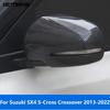 Для Suzuki SX4 S-Cross Crossover 2013- Накладка на зеркало заднего вида и боковые зеркала из углеродного волокна, Декоративная рамка, Аксессуары, Стиль автомобиля