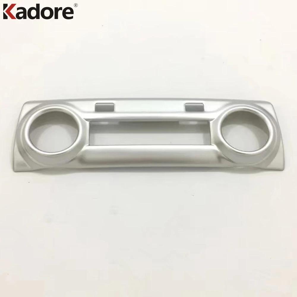 For Hyundai Kona Kauai SUV 2017 2018 Carbon Fiber Car Center Air Condition Switch Button Panel Cover Trim Interior Accessories