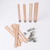 10 шт. Двухслойные деревянные фитили для свечей с основанием Набор фитилей для свечей Сердечник для принадлежностей для изготовления свечей в домашних условиях Фитиль для соевого парафинового воска