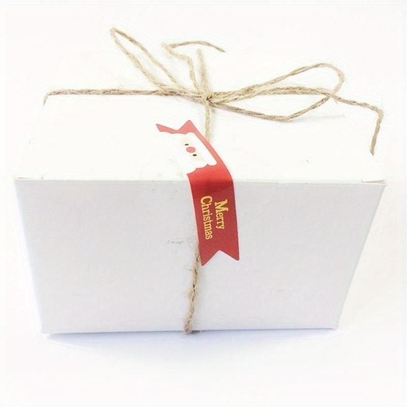 10 шт./компл. Милые Рождественские Санта-Клаус и снеговик, наклейки, бумажные бирки, этикетки, рождественский подарок