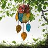 Owl Pendant Outdoor Hanging Decoration Realistic Looking Simple Installation Colorful Handmade Stained