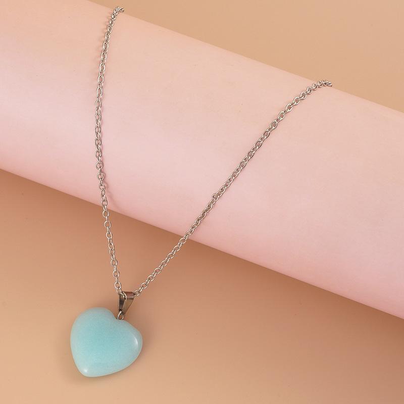 JWER New Simple Luminous Necklace Glowing Night Round Star Heart Pendant Glow In The Dark Necklace for Men Women Hallowen Gifts