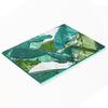 Decorative Glass Chopping and Serving Board with Banana Leaves 80x52 Cm