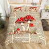 Feelyou Cute Mushroom Decor Duvet Cover Boys Girls Twin Size Moon Bedding Set Ultra Soft Skull No Comforter Mushroom Bedspread Cover Room De