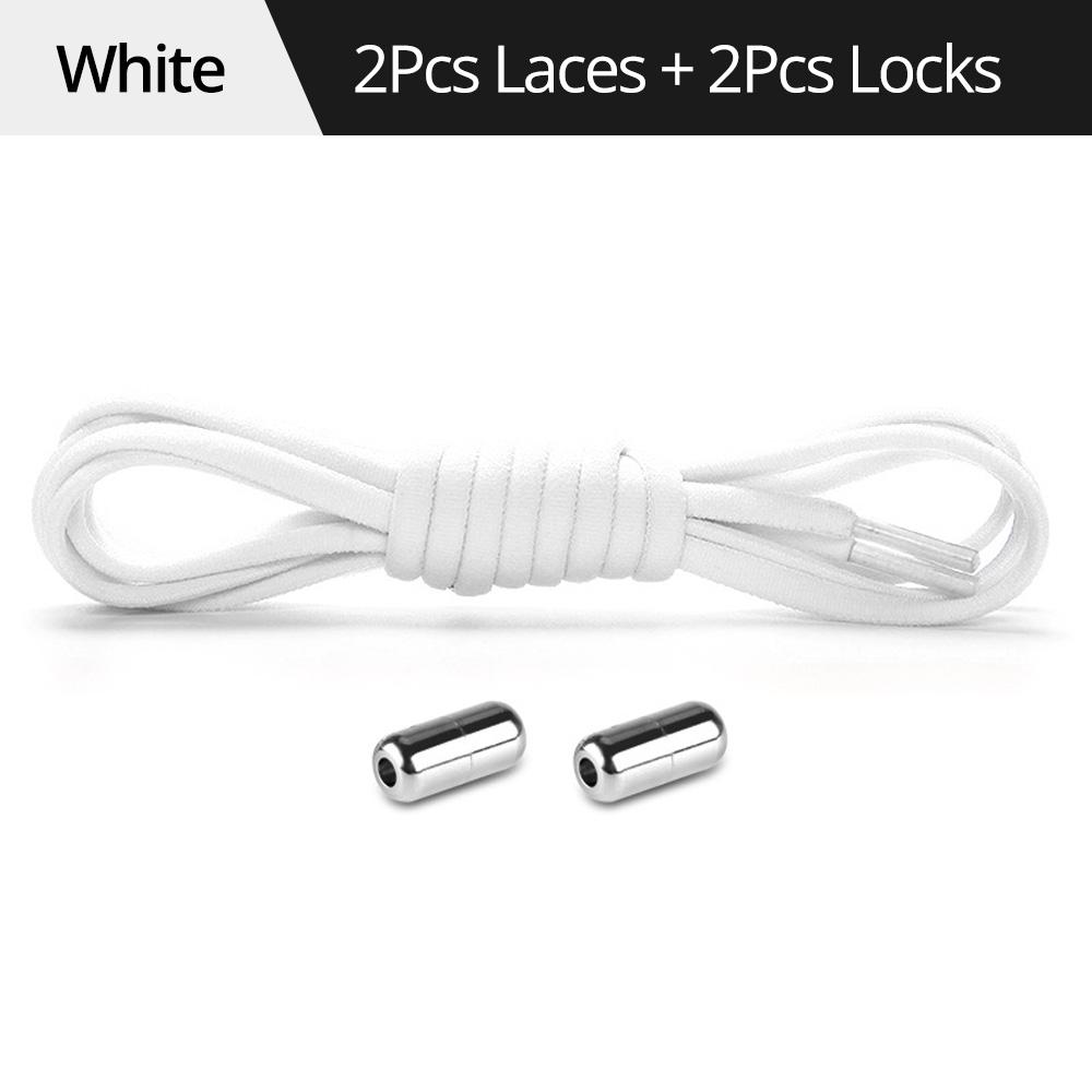 FONKEN Elastic No Tie Shoelaces Flat Shoe Laces For Kids and Adult Sneakers for Shoelace Quick Wear Lazy Metal Lock Laces Shoe Strings