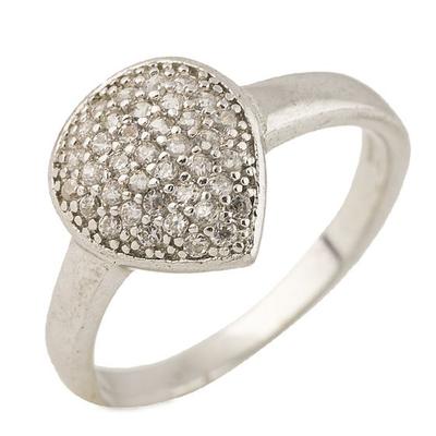 Серебряное кольцо с фианитами (0486574)