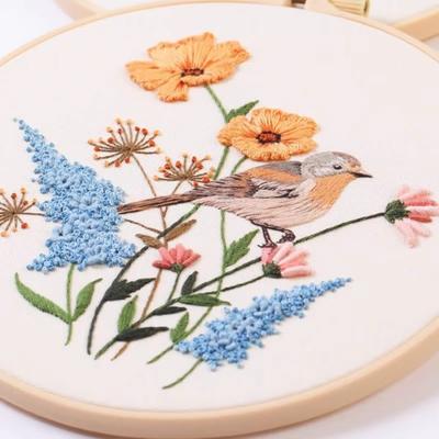 Новые наборы для 3D вышивки Птица Ручная работа Наборы для вышивки DIY Швейное искусство Наборы для вышивки цветов Стежковая вышивка Швейное ремесло