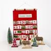 Christmas Advent Calendar Wall Hanging Bag with 24 Pockets Christmas Decoration