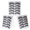 5 Pairs False Eyelashes All-match Natural Long 3D Mink Lashes Curling Fake Eye Lashes Makeup Tool for Party