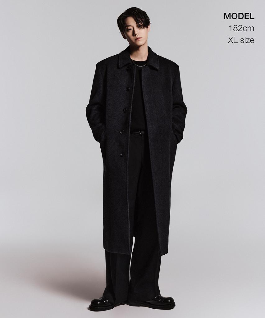 MUSINSA STANDARD [Victoria Wool] Minimal Ribbed Crew Neck Knit [Black]