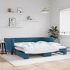 VidaXL Daybed with Pull-out Bed Blue 100x200 Cm Velvet 3196697
