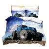 Постельное белье Комплект из трех предметов 3D цифровая печать Крутая серия тракторов Постельное белье Комплект из трех предметов