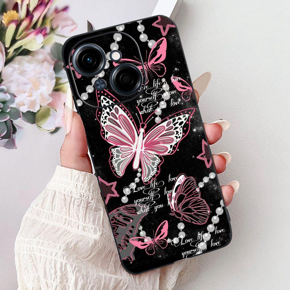 6.67'' For Tecno Spark Go 1 Case Pop 9 Cover Cute Cat Cartoon Fashion Butterfly Boy Girl Back Cover For Tecno Pop 9 Phone Case