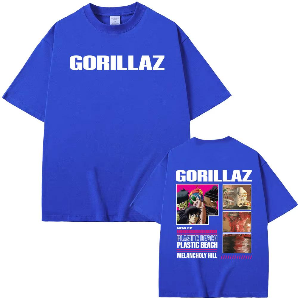 Gorillaz The Mountian New Album 2026 Tour TShirt Men Women Oversized Fashion Gothic Clothes T Shirts O-Neck High Quality T-shirt