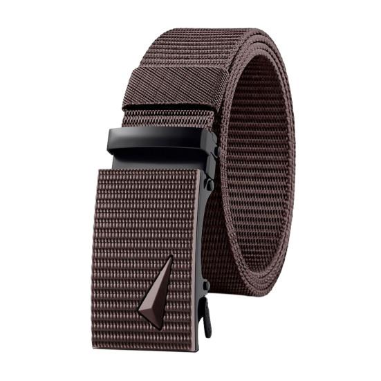 Men Belt with Square Bead Pyramid Decoration Iron Buckle Adjustable Design Jeans Belt Fashion Accessories