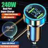 240w  Port Super Fast USB Car Charger For IPhone 14 Pro Max 13 12 11 Oneplus OPPO 240W Quick Charging Adapter