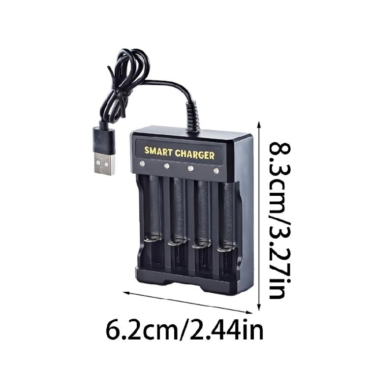 USB-зарядное устройство для аккумуляторов типа AA/AAA 1,2 В, 4 независимых слота, усовершенствованная схема для безопасной зарядки