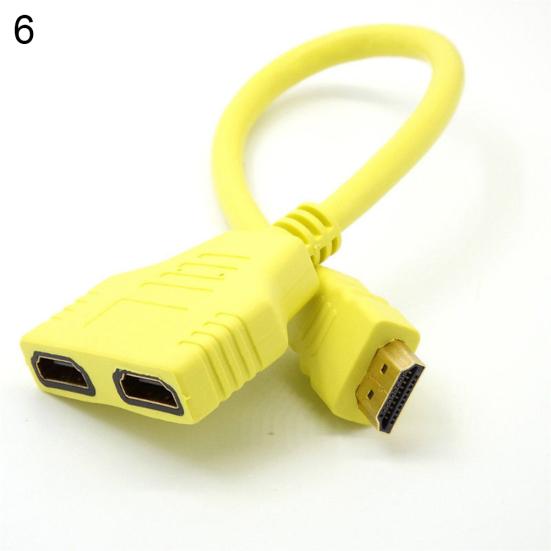 1080P HDMI-совместимый порт Male to 2 Female 1 In 2 Out Разветвитель Кабель Адаптер Конвертер