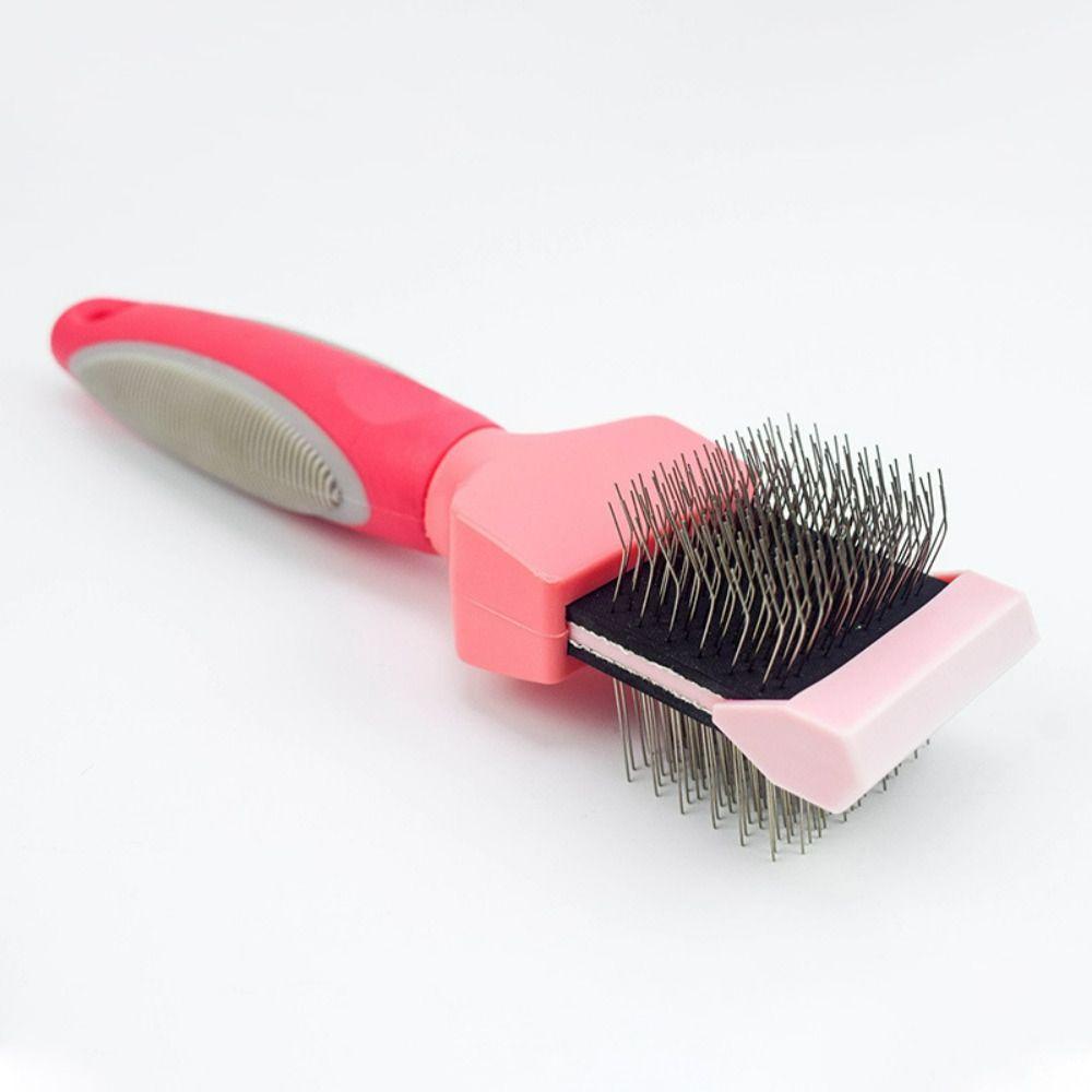 Stainless Steel Pet Hair Brush Double Sided Pet Hair Cleaning Comb Pet Hair Detangling Comb Cats