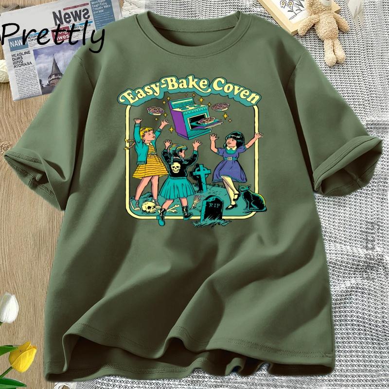 Halloween Tshirt Easy Bake Coven Halloween Retro 90s T Shirt Women Unisex Casual Short Sleeve Graphic T Shirts Womens Clothing