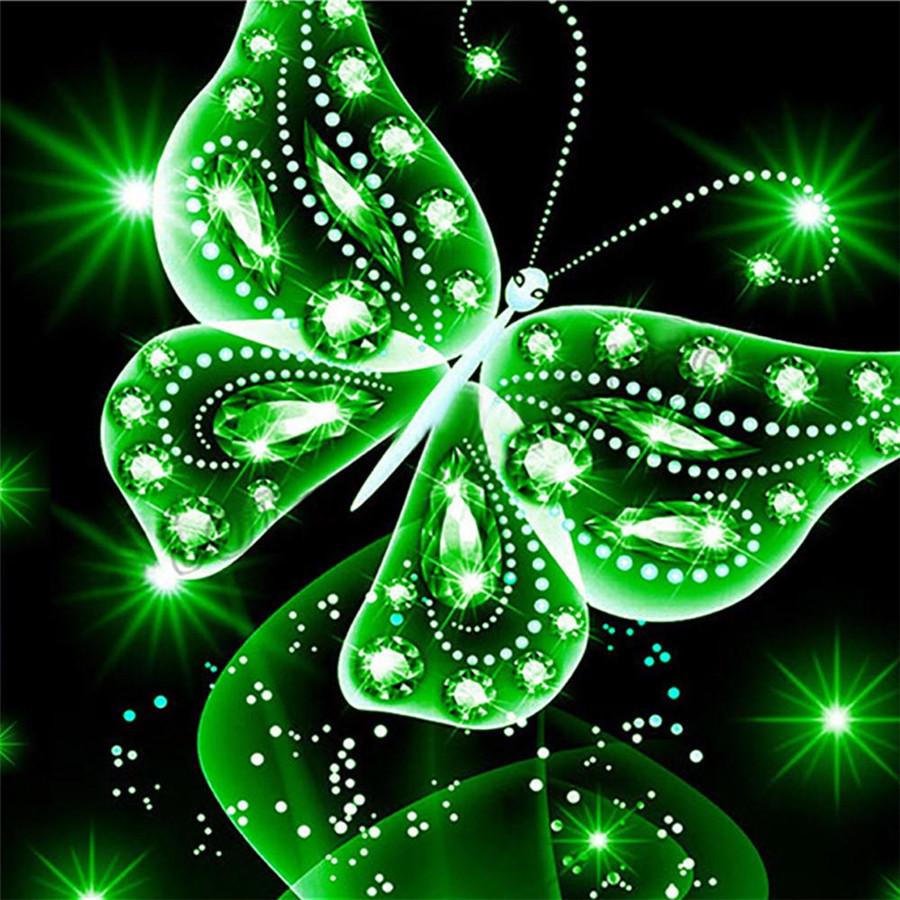 Full 5D Diy Diamond Painting Golden Crystal Butterfly Embroidery Cross Stitch Home Decor Handmade