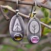 Tree Pattern With Oval Synthetic Gems Decor Bohemian Hook Earrings Exquisite Gift For Women Girls Daily Casual
