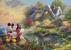 Ceaco Thomas Kinkade Disney Mickey Minnie Sweetheart Cove 1000 Piece Jigsaw Puzzle - - - & - -