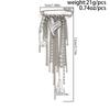 Fashion Heart Chain Tassel Brooch for Women Exaggerated Imitation Baroque Pearl Multi Layer Suit Pin Multi-Functional Jewelry