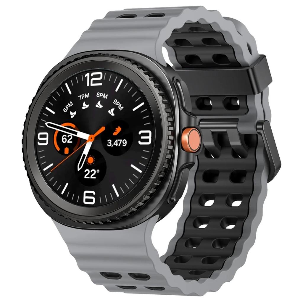 Двухцветный силиконовый ремешок для Samsung Galaxy Watch 8/8 Classic Sport дышащий браслет Для Galaxy Watch 8 40/44 мм силиконовый ремешок