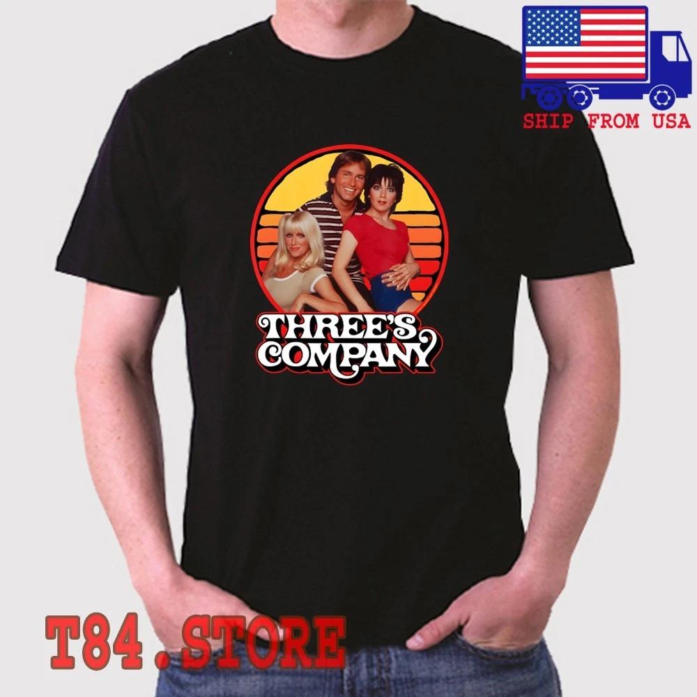 Three's Company Retro TV Show Men's Black Size S to 5XL
