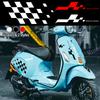 Светоотражающая наклейка "Алмазная шашечка" Подходит для скутера Vespa обе боковые панели передняя часть виниловая наклейка для тюнинга