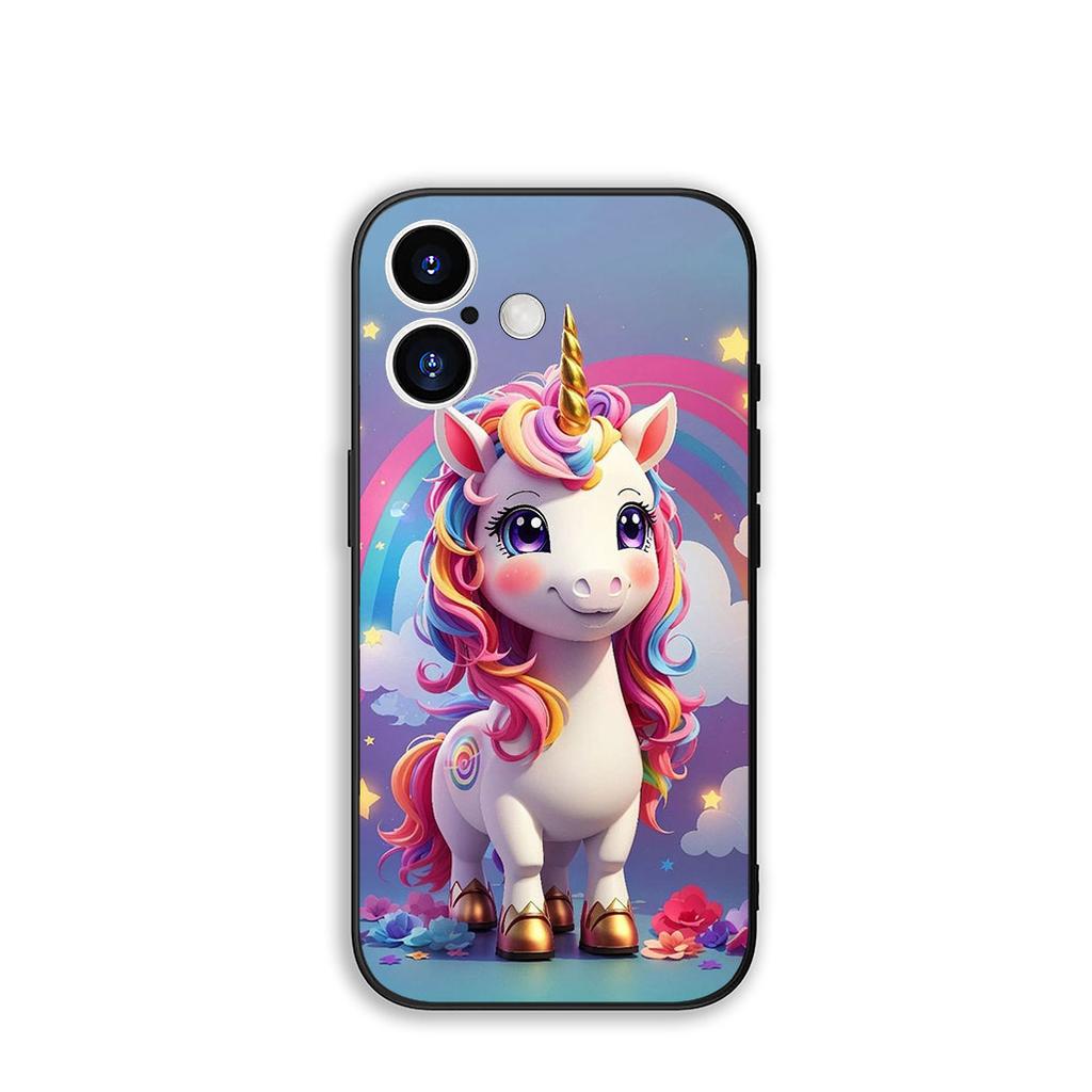 Для OPPO A54 A40 A60 A80 A18 A16 A17 A38 A78 A79 A57 A55 A96 A15 A12 Чехол для телефона Обои Единорог Милый Постер Корпус