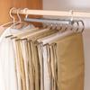 Multi-Layer Folding Pants Rack: Dual-Use, Horizontal & Vertical, Magic Storage Solution for Clothing