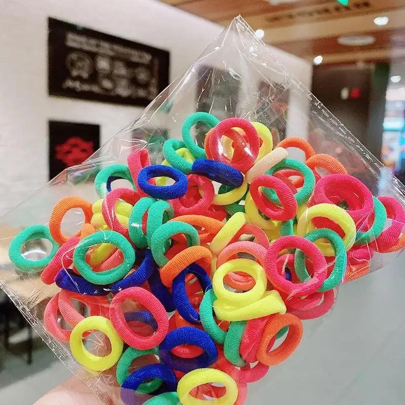 50 шт./компл. эластичные резинки для волос для девочек, аксессуары для волос, цветная нейлоновая повязка на голову, детская резинка для волос, подарочные украшения