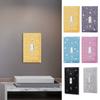 2Pcs Rhinestone Outlet Wall Plate Single Toggle Light Switch Plate Home Office Living