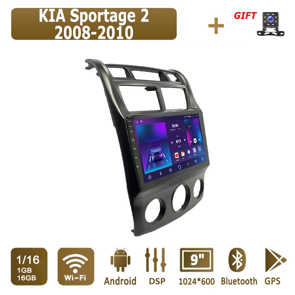 Android Car Radio для KIA Sportage 2 2008-2010 Мультимедийный проигрыватель Головное устройство Стерео GPS Навигация BT WIFI 1+16 ГБ