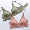 Women's Seamless Wire-Free Comfortable One-Piece Lifting Thin Bra Simple Smooth Surface Solid Color Underwear