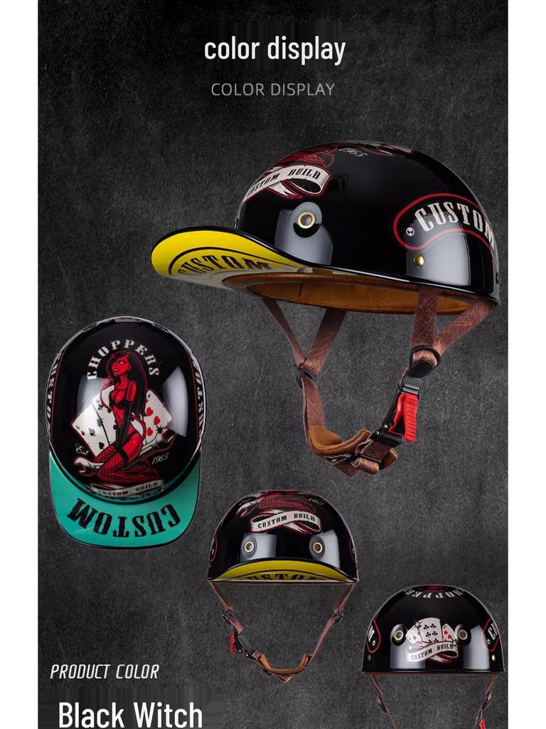 Ретро Шлем для езды на электромобиле - Унисекс, Легкий, Всесезонный